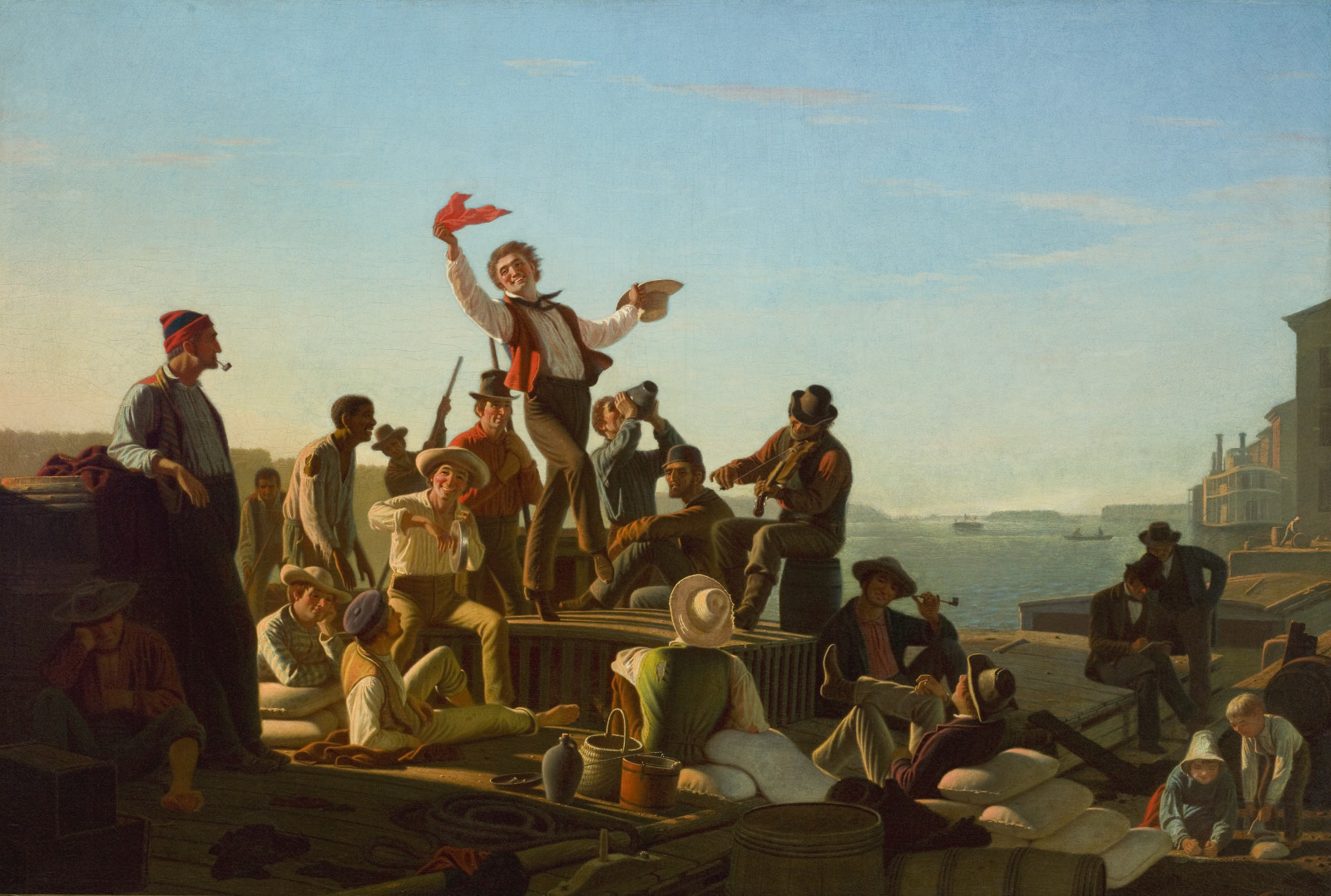 Jolly Flatboatmen in Port - Saint Louis Art Museum