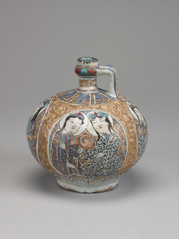 Bottle with Design of Four Groups of Paired... by Persian