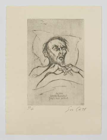 Gary’s last portrait, from AIDS Suite portfolio by Sue Coe, English (active United States)